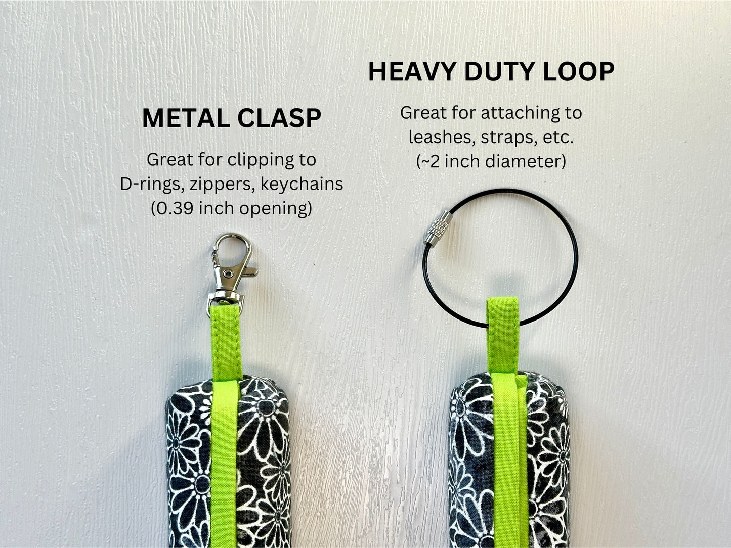 Dog Poop Bag Holder (blue floral)