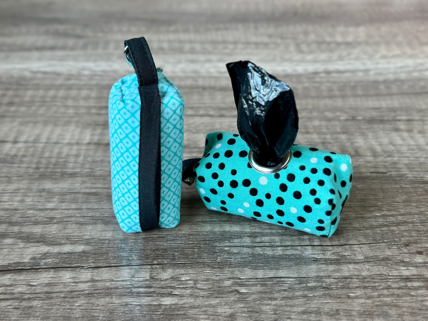 Dog Poop Bag Holder (teals, blues)