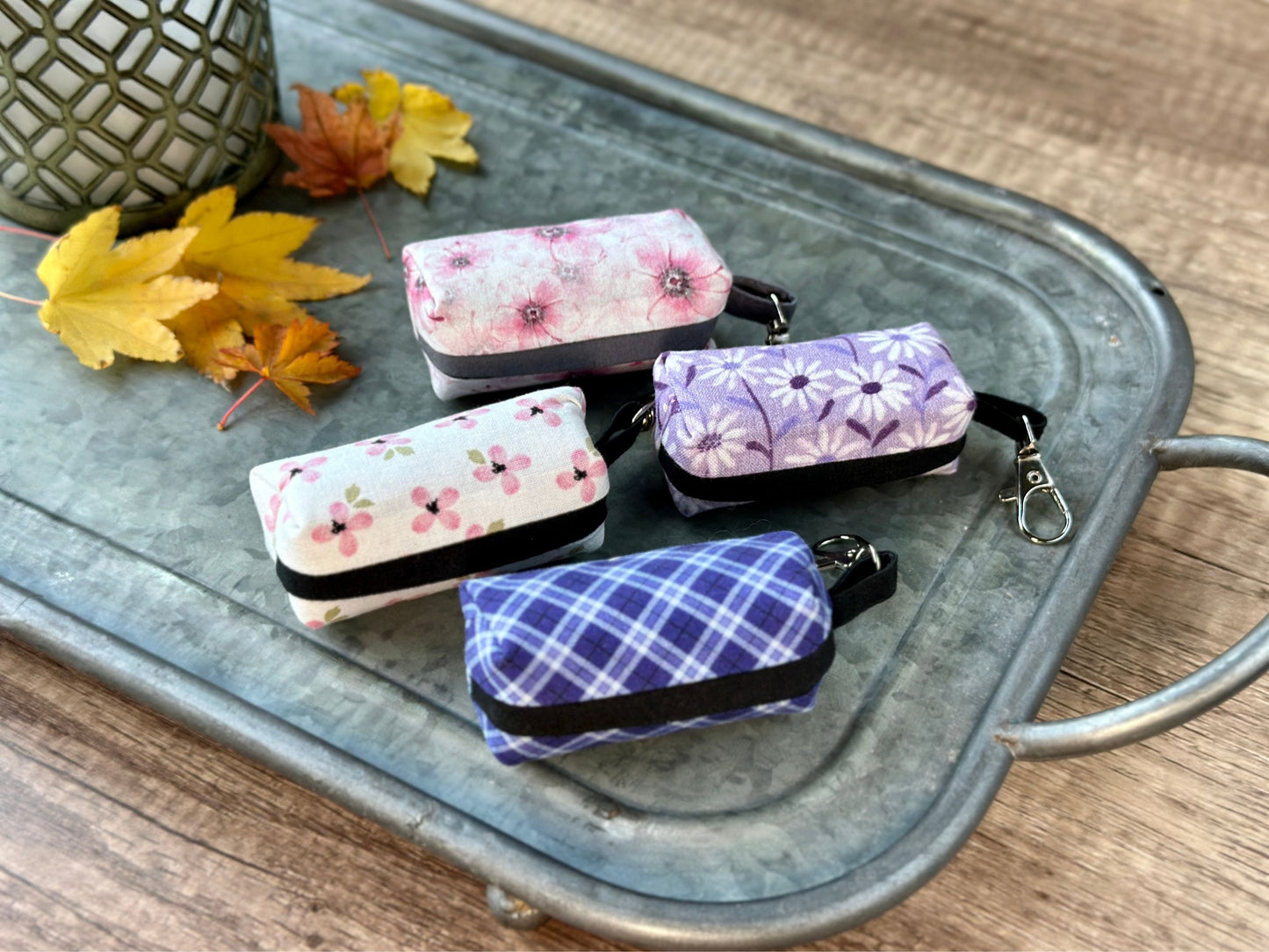 Dog Poop Bag Holder (pinks, purples)